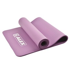 ALEX SPORTS 運動地墊，1.0cm厚度，超強吸震力，雙面直條紋，超強防滑力, 紫色, 182 x 61 cm, 1條