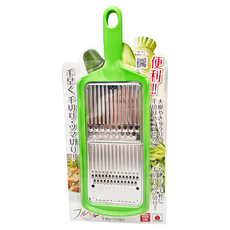 SHIMOMURA 下村 Fru-Veggie 磨泥器 切菜器 日本製造全素朱利安 Tsumakiri, 銀色 + 綠色, 1個