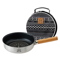 KZM OUTDOOR 不沾平底鍋 20cm, 銀色, 1個