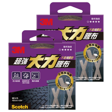 3M Scotch 超強大力膠布, 鐵灰色, 48mmx6M, 不易殘膠, 防水耐濕, 2個