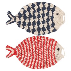 NOW 編織洗碗抹布2件組 雙魚, 1組