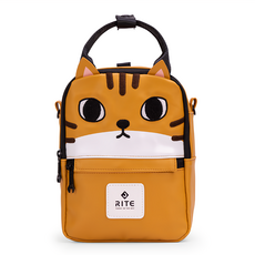 RITE V3 兩用小後背包, 虎斑貓 黃色