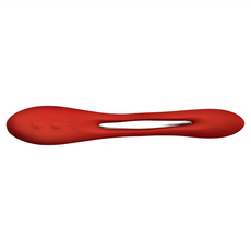 Satisfyer 愉悅新革命 Elastic Joy 靈活樂趣創意雙人震動器 199 x 32.5 x 23.2mm 70g, 紅色, 1個
