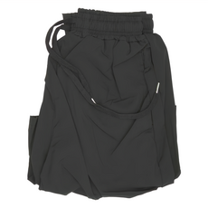 男褲 兩件式運動褲/假兩件運動褲, 速乾排汗超彈性透氣布料, L, 黑色