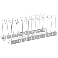 Homely Zakka 日式簡約鐵藝多功能伸縮式桌面廚房置物架, 1個, 白色