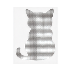 FaSoLa 多用途紗窗DIY快速修補貼組, 5x200cm灰色/白色款, 貓咪款, 2組