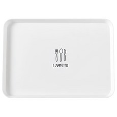 【上手家居】簡約白色塑膠托盤 輕巧耐用, 無色, 30x21cm, 1個