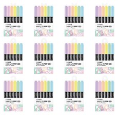 Monami Adding Super 600 粉彩螢光筆 6色 12入組, 12個, 混合色