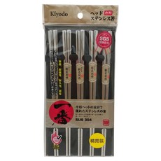 Kiyodo 不鏽鋼精亮筷 23.5cm 5雙入, 5雙筷子, 不鏽鋼 銀色, 1組