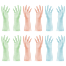 Block Mart 橡膠手套, M(32*8.5cm), 顏色隨機, 6雙