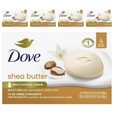 Dove 多芬 Purely Pampering 乳木果油香皂 香草香 4個 滋潤保濕 家庭號, 424g, 5組