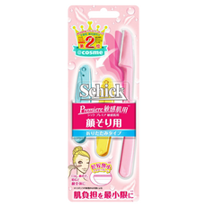 Schick 舒適牌 敏感肌用摺疊式修容刀 L型折疊收納 安全護網刀片 細薄前端設計, 1組