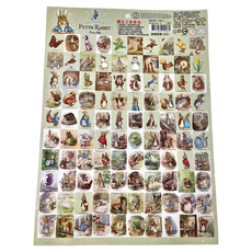 PETER RABBIT 比得兔 經典系百格貼貼紙, 綠色, 6張