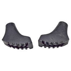 DIBOTE 迪伯特 登山杖專用配件, 鞋型枴杖頭 健走杖頭, 2個, 31 x 53mm, 黑色, 36g, 1組