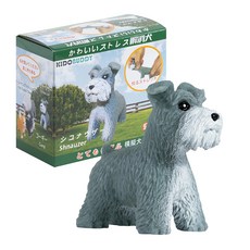 KIDO BUDDY 紓壓犬 雪納瑞 7 x 4 x 8cm 療癒系玩具 辦公室小物 紓解壓力, 1個