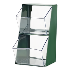 茶包收納盒 PET/ABS材質, 02 綠色, 1個