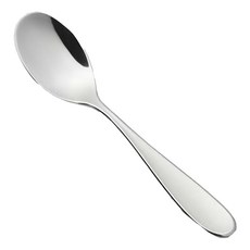 yoshikawa 吉川 日本製不鏽鋼咖哩湯匙 sj3564 耐用易清洗 適用多種料理, 銀色, 1入