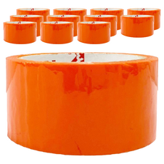 3K牌 彩色封箱膠帶 橘色 48mm*50y*0.043 OPP材質, 12捲