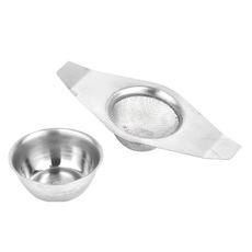 LA CAFETIERE 銜水座+舟型濾茶網 濾茶器 香料球 茶具 304不鏽鋼, 濾茶器12.2 x 6 x 2.5cm 銜水座直徑5.7 x 2.5cm, 1組