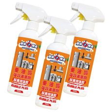 CLEAN CAPTAIN 除垢隊長 除油垢清潔劑, 重油垢 強效清潔劑 專業泡沫款, 500g, 3瓶