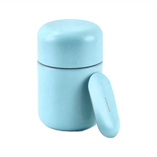 SERAFINO ZANI 尚尼 經典不鏽鋼茶葉罐, 藍綠/白色, 約220ML, 約6.5X6.5X10CM, 藍綠色, 1罐