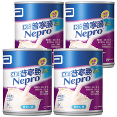 Abbott 亞培 Nepro 普寧勝 Carb Steady配方 洗腎腎臟病患專用營養品 香草口味, 237ml, 4罐