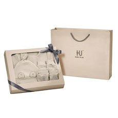 ku.ku duckbill 酷咕鴨 plus竹纖羅紋兔裝禮盒 新生兒 彌月 竹纖材質 親膚透氣, 1入, 暖調杏, F