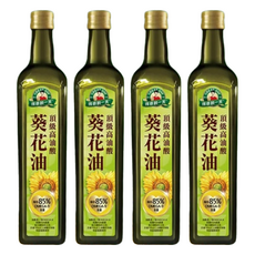 得意的一天 頂級高油酸葵花油, 富含維生素E，無添加物，適合高溫烹調, 750ml, 4瓶