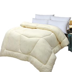 FiTNESS 費尼斯 日本進口纖維 東洋紡雙人抗菌被, 米黃色