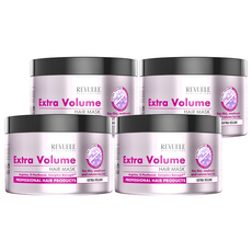 REVUELE 專業沙龍豐盈護髮膜 500ml - 髮量增多 深層滋養 沙龍級護髮, 4罐