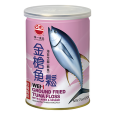 味一食品 海苔芝麻金槍魚鬆, 台灣名產, 罐裝外包裝, 200g, 1罐