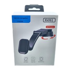 車用真空吸盤手機支架 ABS+奈米PU膠材質 360度旋轉 台灣監製, 黑色, 1個