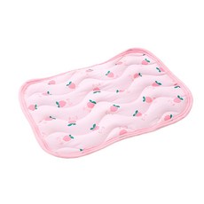 涼感水果墊 XS 粉色桃子, 1個, 涼感布+DD棉+防滑顆粒