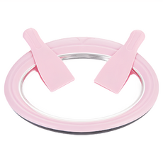 EDISH 免插電炒冰盤, DIY自製冰淇淋機, 快速冷凍, 親子互動, 輕巧便攜, 1個, 粉色