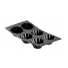 de Buyer 畢耶 黑軟矽膠模系列 6格布里歐烤模, 1個