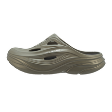 LOTTO 樂得 男款 CAMPER 雙層厚底野營拖鞋, 250mm, 軍綠色