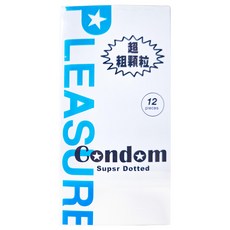 PLEASURE 樂趣 樂趣超粗顆粒衛生套, 12入, 1盒