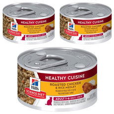 Hill's 希爾思 成貓健康美饌主食罐頭，香烤雞肉燴米飯, 79g, 3罐