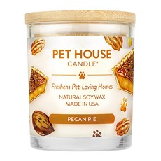 PET HOUSE 室內除臭寵物香氛蠟燭, 胡桃派, 9 oz (255g), 可重複使用, 連續使用時間長達60小時以上, 美國製造, 1罐