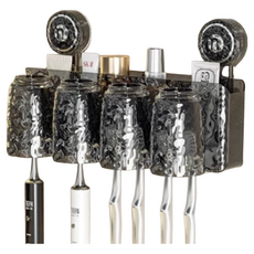 吸盤牙刷置物架, PET材質, 透銀/透明/透黑, 1個