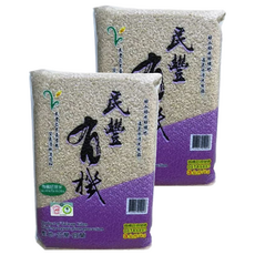 民豐有機 有機長秈胚芽米，有機耕作，香Q可口, 3kg, 2包