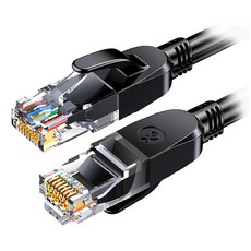 畢亞茲CAT6網路線 8芯雙絞 千兆高速 32AWG無氧銅 適用於2-1000Mbps寬帶, 10m, 黑色, 1條