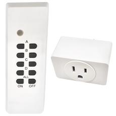 LONG PING 一對一智能家電遙控插座, 1組, 白色, 20m