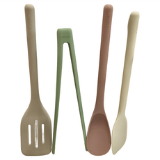 MODORI 磁吸廚具四色組, 鍋鏟 + 刮刀 + 湯匙 + 夾子, MDR0048, 1組