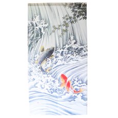 Noren 鯉魚爬行瀑布 花邊