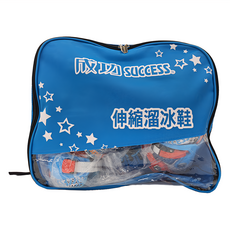 SUCCESS 成功 兒童鋁合金硬殼直排輪 M號 附藍色鞋袋, 藍色, 1雙
