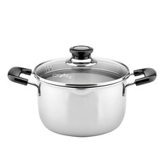ZEBRA THAILAND 斑馬牌 304不銹鋼 Cesar 雙耳鍋 6L, 1個, 不銹鋼色, 24cm
