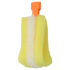 PiYOPiYO 黃色小鴨 組合式奶瓶刷替換刷頭 Set 2個, 柔軟刷頭, 安全無毒, 黃色 + 橘色, 6個