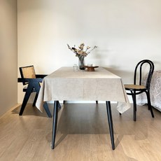 Hoom禾慕生活 防水防貓抓桌布 複合商品 100%聚酯纖維, 180 x 180cm, 溫柔奶茶, 1個