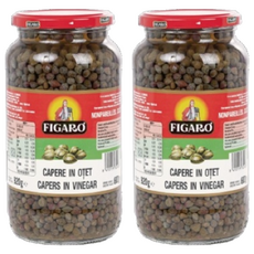 FIGARO 酸豆 小粒 西班牙原裝進口 無麩質飲食、地中海飲食、北歐飲食、植物性飲食料理食材, 920g, 2罐